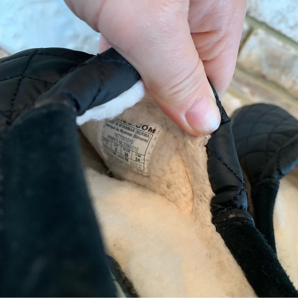 Sorel | Black Quilted Slippers - Picture 7 of 9